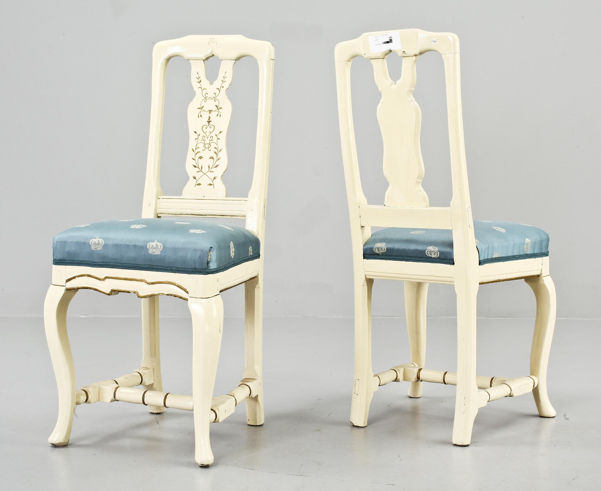 STOLAR, ett par, provinsarbete, senbarock, 1700-tal.