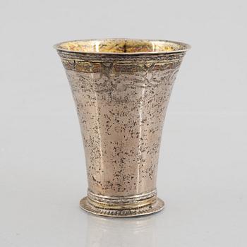 A Swedish Parcel Gilt Silver Beaker, mark of Ferdinand Sehl the Youngest, Stockholm (active 1756-1780).