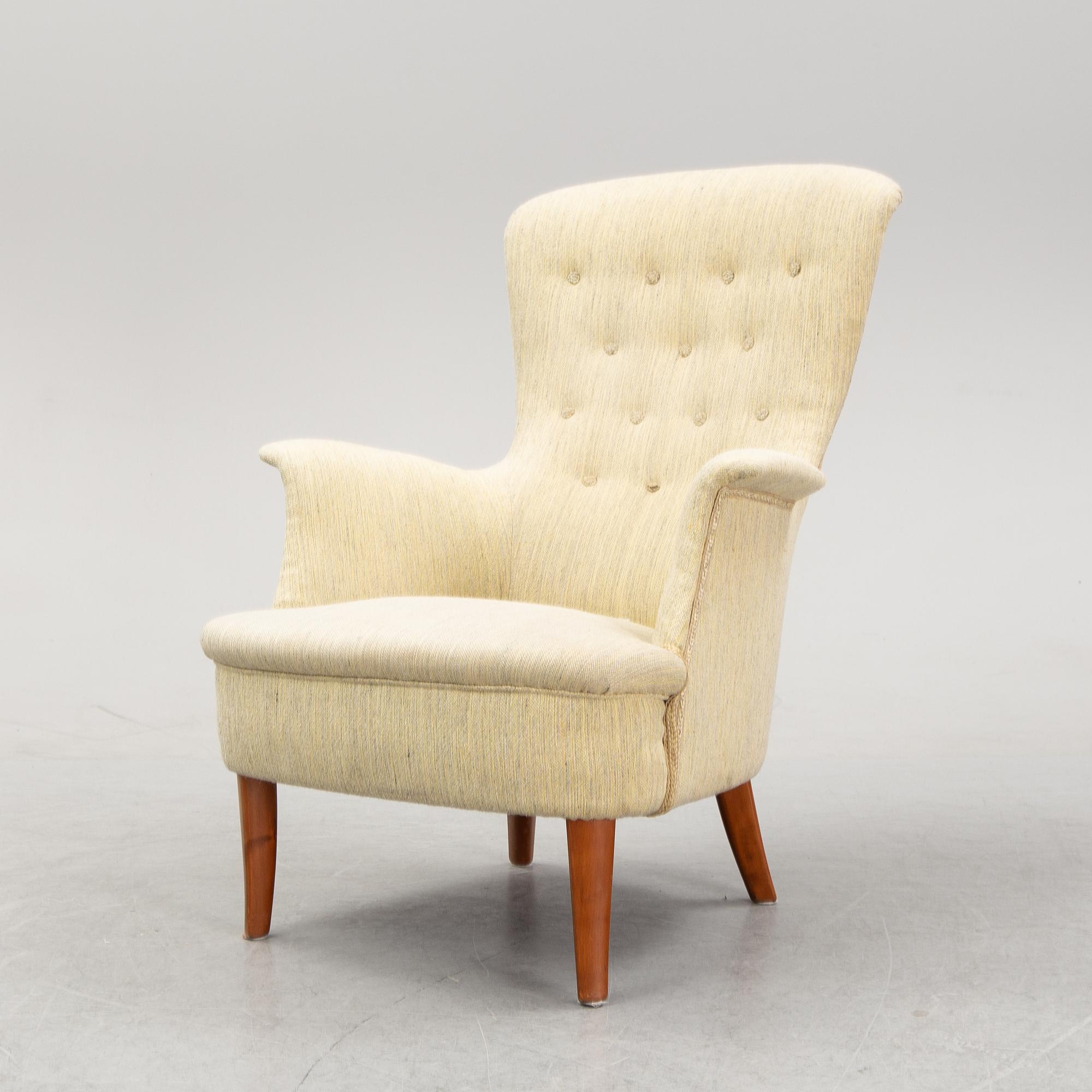 Carl Malmsten, soffa "Konsert", fåtölj "Cirkus" och fåtölj "Gamla Stan".