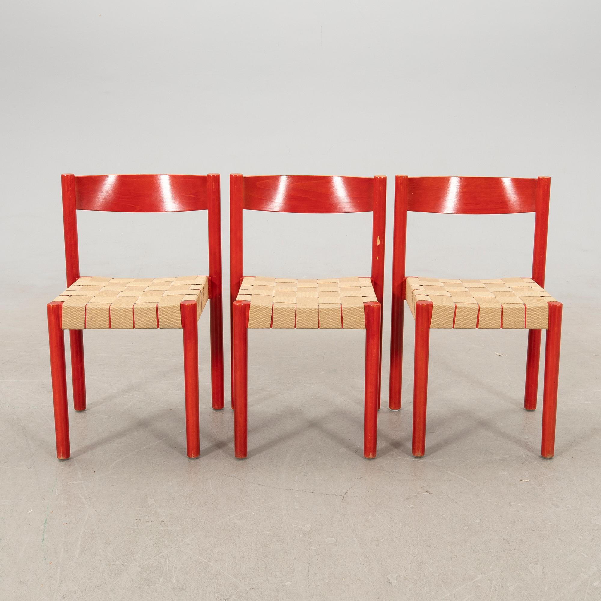 Axel Larsson, chairs, 7 pcs, for Balzar Beskow, 1970s,.