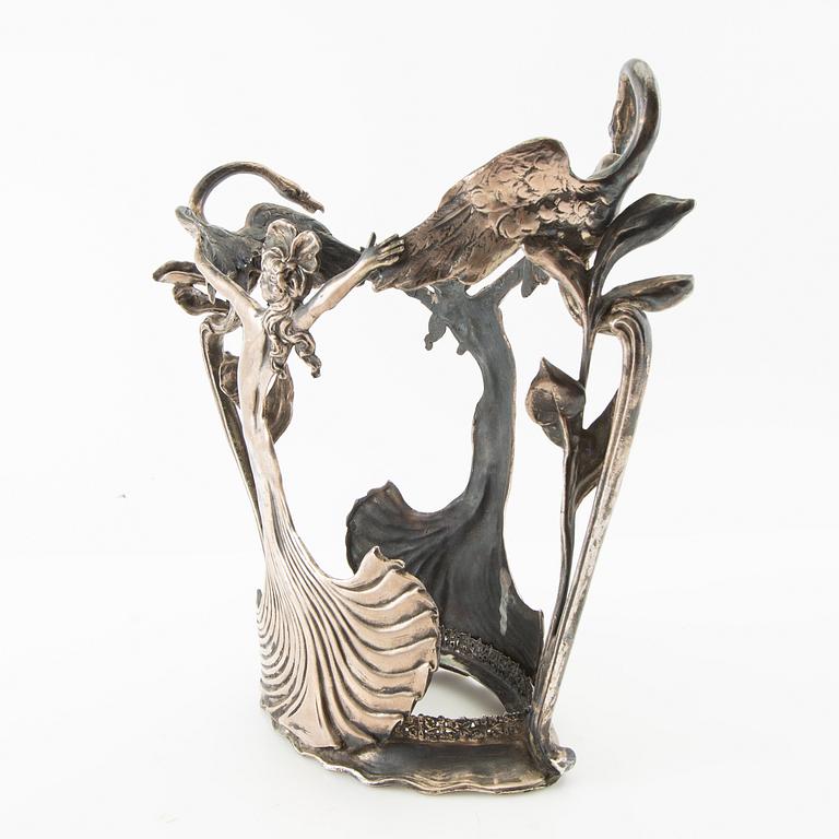 Vase Jugend early 20th century silver probably Austria/Hungary.