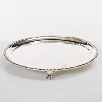 Bricka, silver, London, England, 1788.