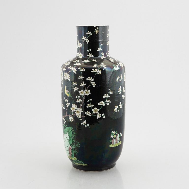 A Famille Noir porcelain vase, China, early 20th century.