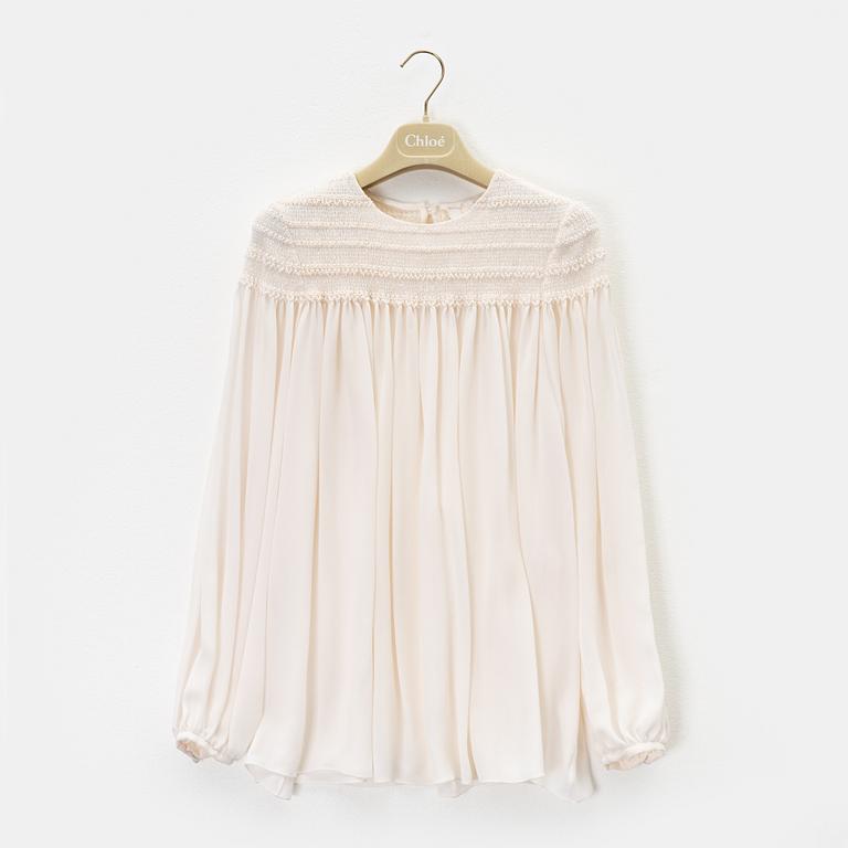 Chloé, a silk top, size 34.