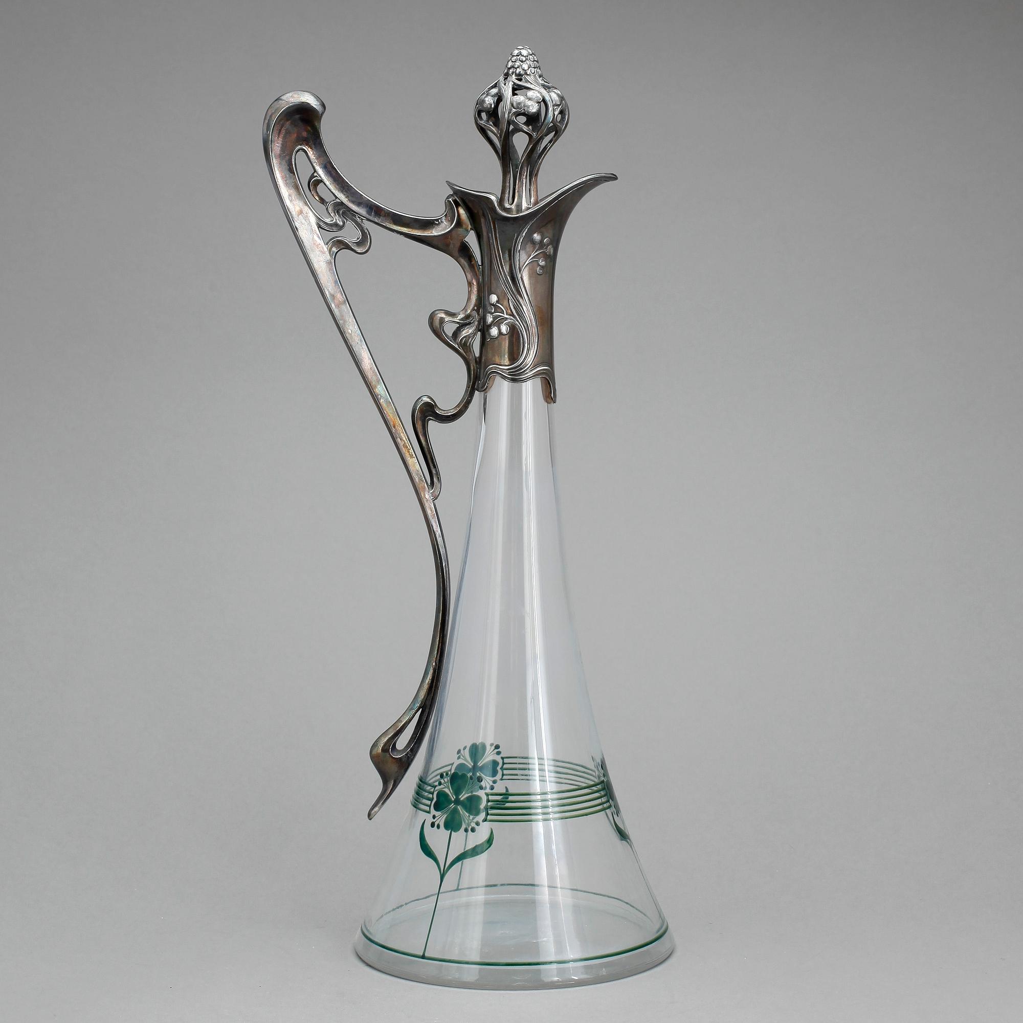 KARAFF, vitmetall, WMF, jugend, 1900-talets början.