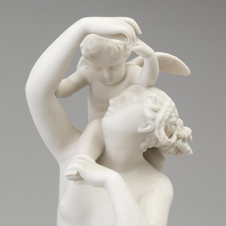 A parian sculpture with stand, Gustafsberg, 1920's.