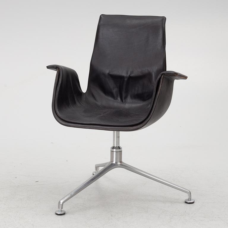 Preben Fabricius & Jørgen Kastholm, armchair model FK 6725 'Tulip, Kill International, 1960s.