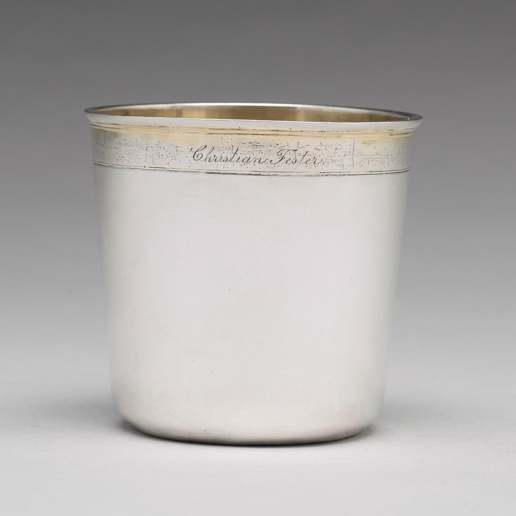 Niels Jonsen, bägare, silver, Köpenhamn 1725-1726.