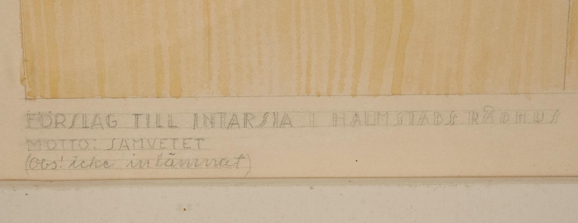 WALDEMAR LORENTZON, blandteknik på papper, signerad.