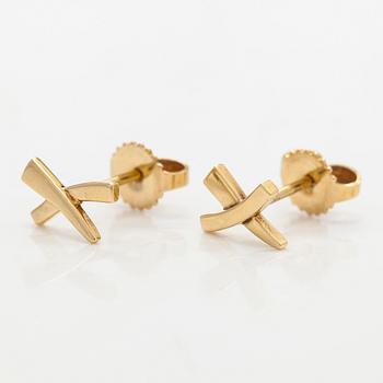 Tiffany & Co, Paloma Picasso, korvakorut, "X Kiss", 18K kultaa.