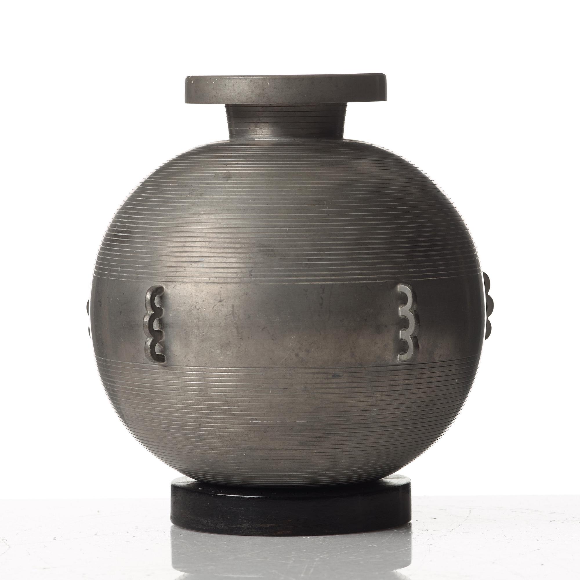 Sylvia Stave, a pewter vase, CG Hallberg, Stockholm 1930´s.