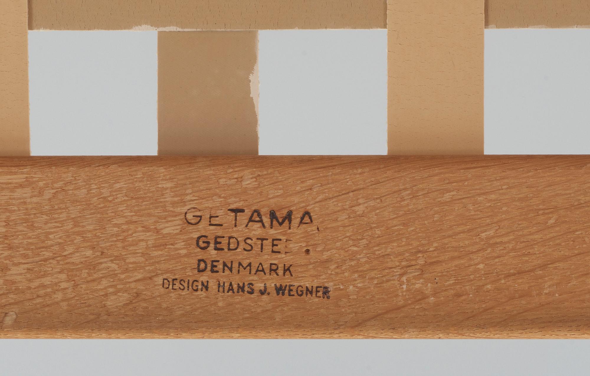 HANS J WEGNER, fåtöljer, ett par, Getama, Gedsted, Danmark 1950-60-tal.
