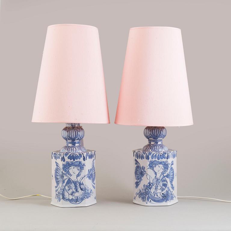 BJÖRN WIINBLAD, bordslampor 1 par, signerade och daterad 1987.