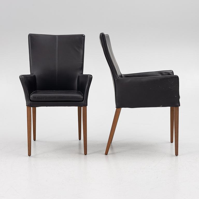 Six armchairs, contemporary.