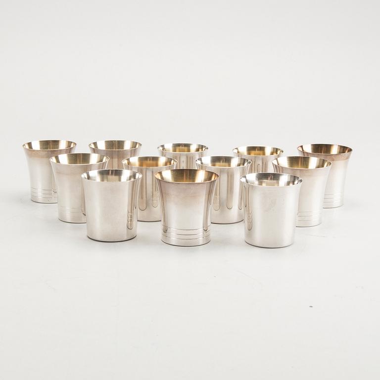 12 silver cups, including Tore Eldh, Ceson and GAB, 1960/70's.