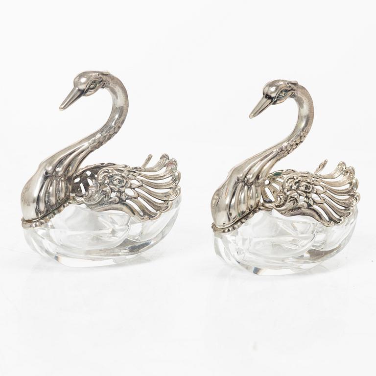 13 pieces of silover for the table, different makers including C.G.Hallberg and GAB, Sweden.