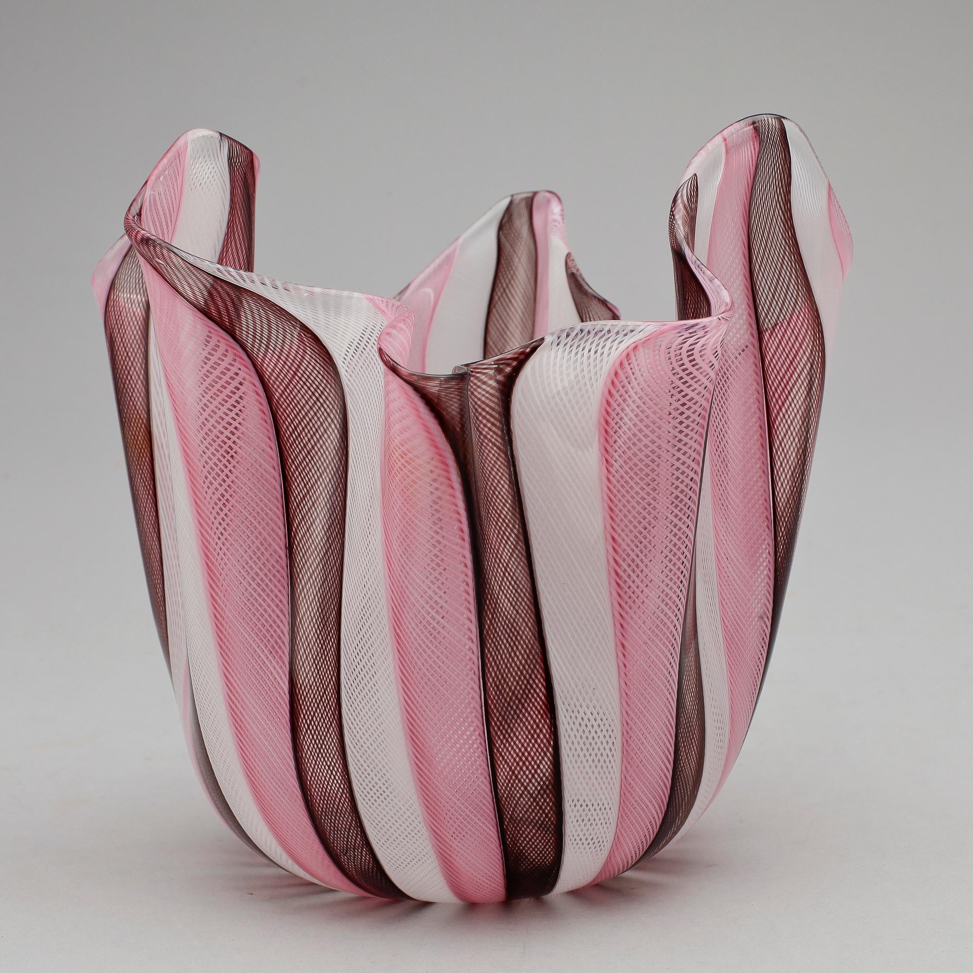 VAS, glas, troligen Paolo Venini och Fulvio Bianconi, Murano, Italien, 1900-talets mitt - andra hälft.