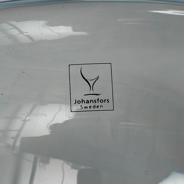 Astrid Gate, skål, glas, "Trollslända", Johansfors, Limited Edition, nr 62/299.