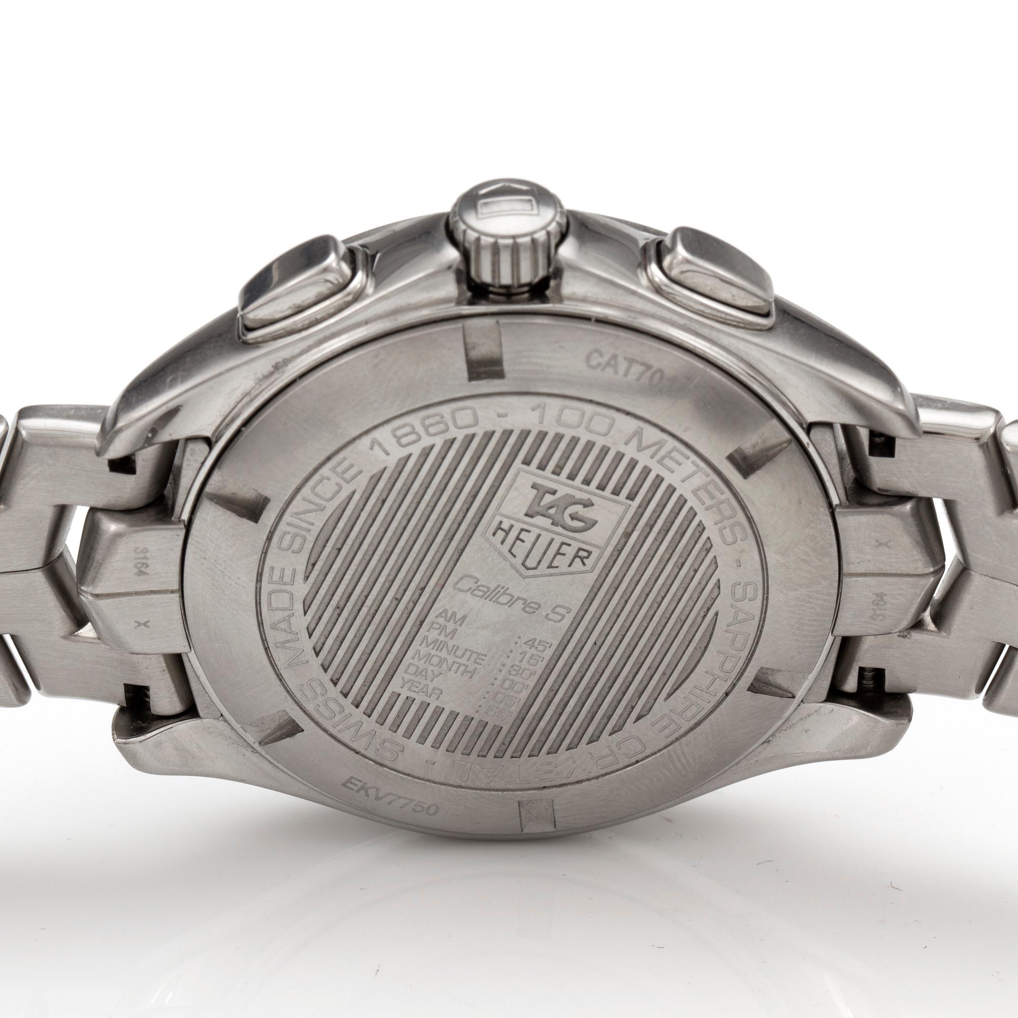 TAG HEUER, Link, Calibre S, chronograph, wristwatch, 42 mm,