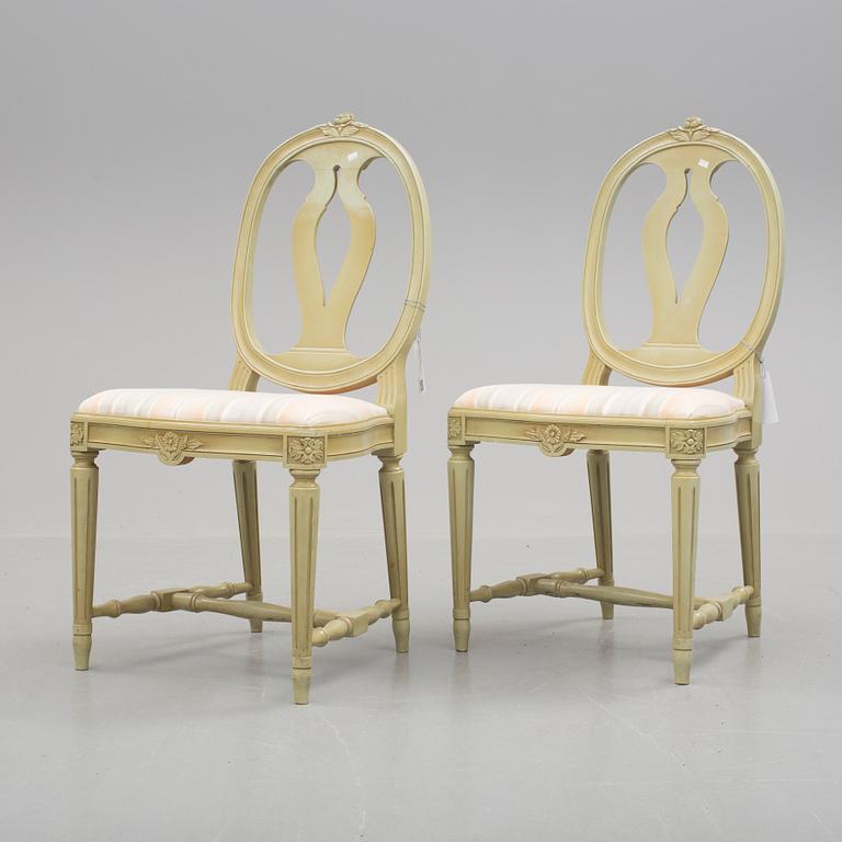 STOLAR, 2 st, gustaviansk stil, "svensk modell", 1900-talets första hälft.