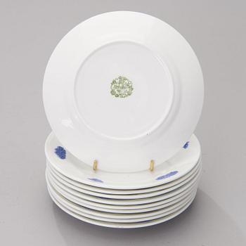 KAFFESERVIS, 20 delar, benporslin, "Blå Blom", Old Gustavsberg, 1960-tal.