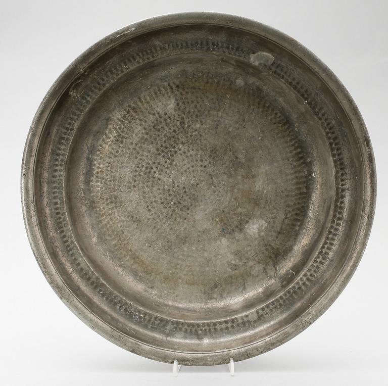 SKÅLFAT, tenn, Eric Björkman, Stockholm 1755.