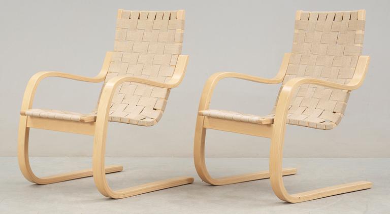 FÅTÖLJER, ett par, "406", Alvar Aalto, Artek, 2003.