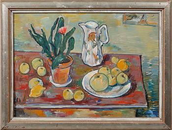 FOLKE KARLSSON, olja på pannå, signerad.