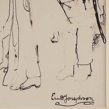 Ernst Josephson, Figurscen med militärer, ur Fänrik Stål-sviten.