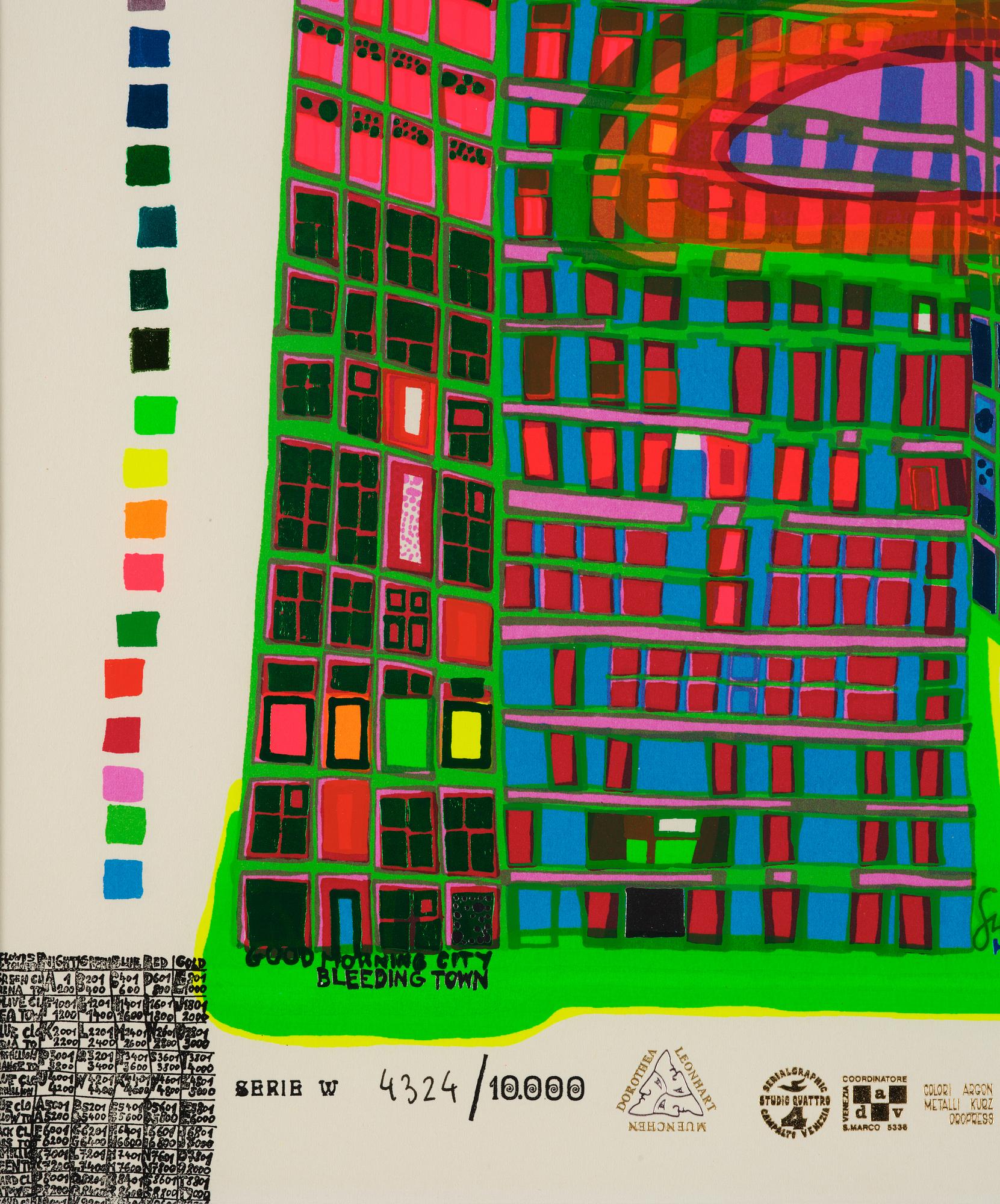 Friedensreich Hundertwasser, "Good Morning City - Bleeding Town".