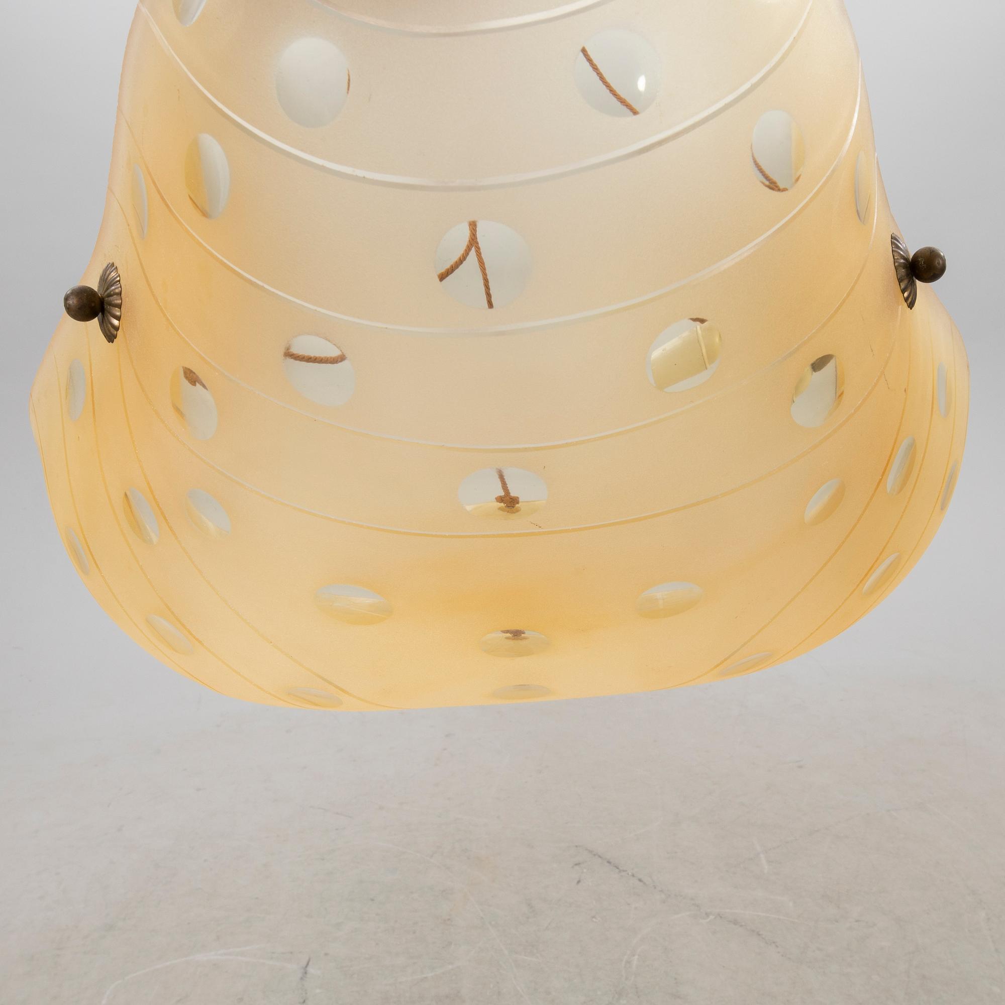 A pair of 1940s ceiling pendants.
