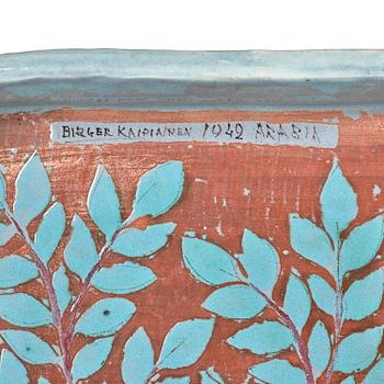 Birger Kaipiainen, a stoneware tray, Arabia, Finland, 1942.