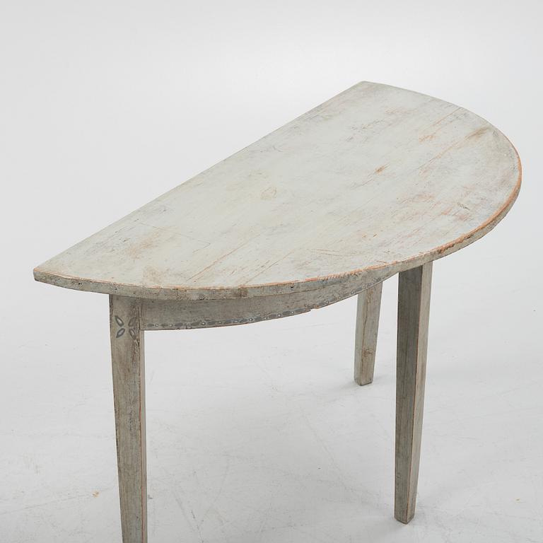 A painted pair of side tables, 19th Century.