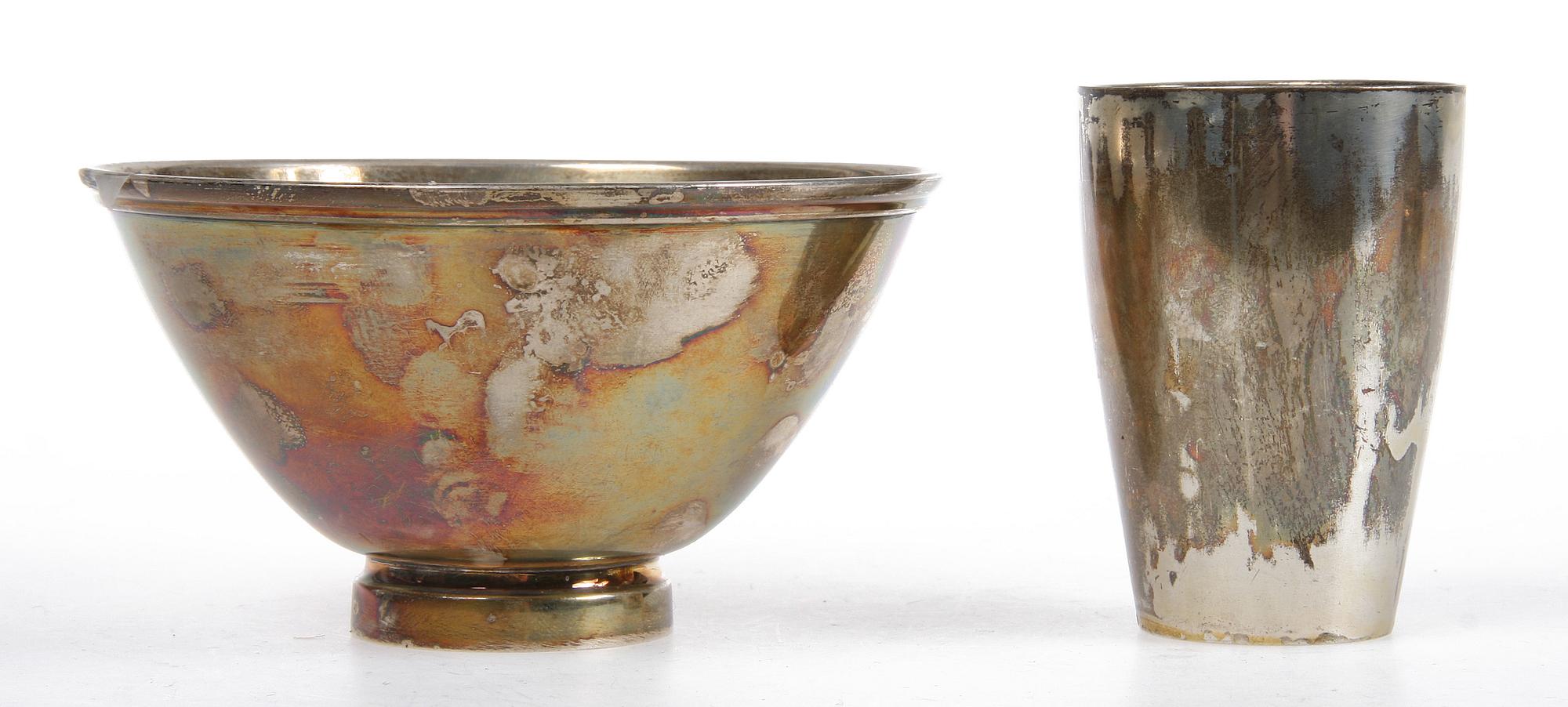 PARTI SILVER, 6 delar, bl a Georg Jensen, 1900-tal. Tot. v. 225 g.