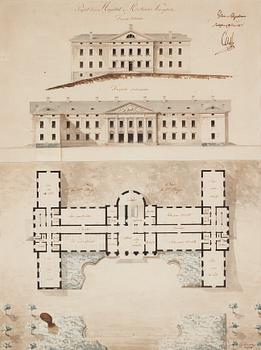 Carl Christoffer Gjörwell, "Project d'un Hospital, Militaire à Kongsholm".