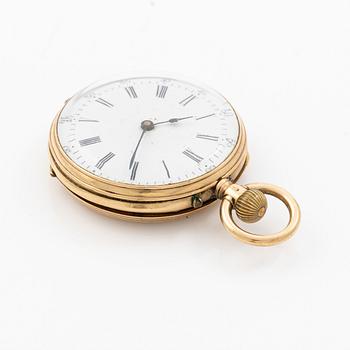 Pocket watch, 14K gold, approx. 34.5 mm.