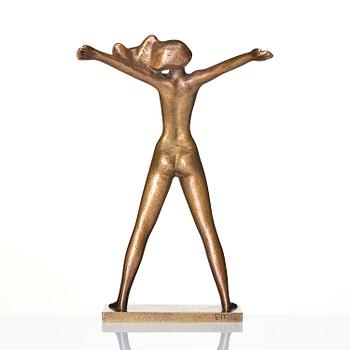 Stig Blomberg, skulptur, "Fritidsflickan", även kallad "Våren", brons, Ystad-Metall.