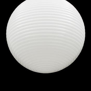 A Pukeberg glass ceiling light.