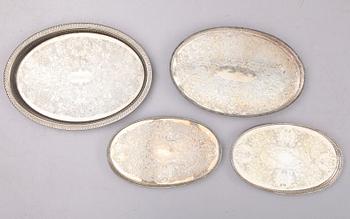 BRICKOR, 4 st, nysilver, England, 1900-talets andra hälft.