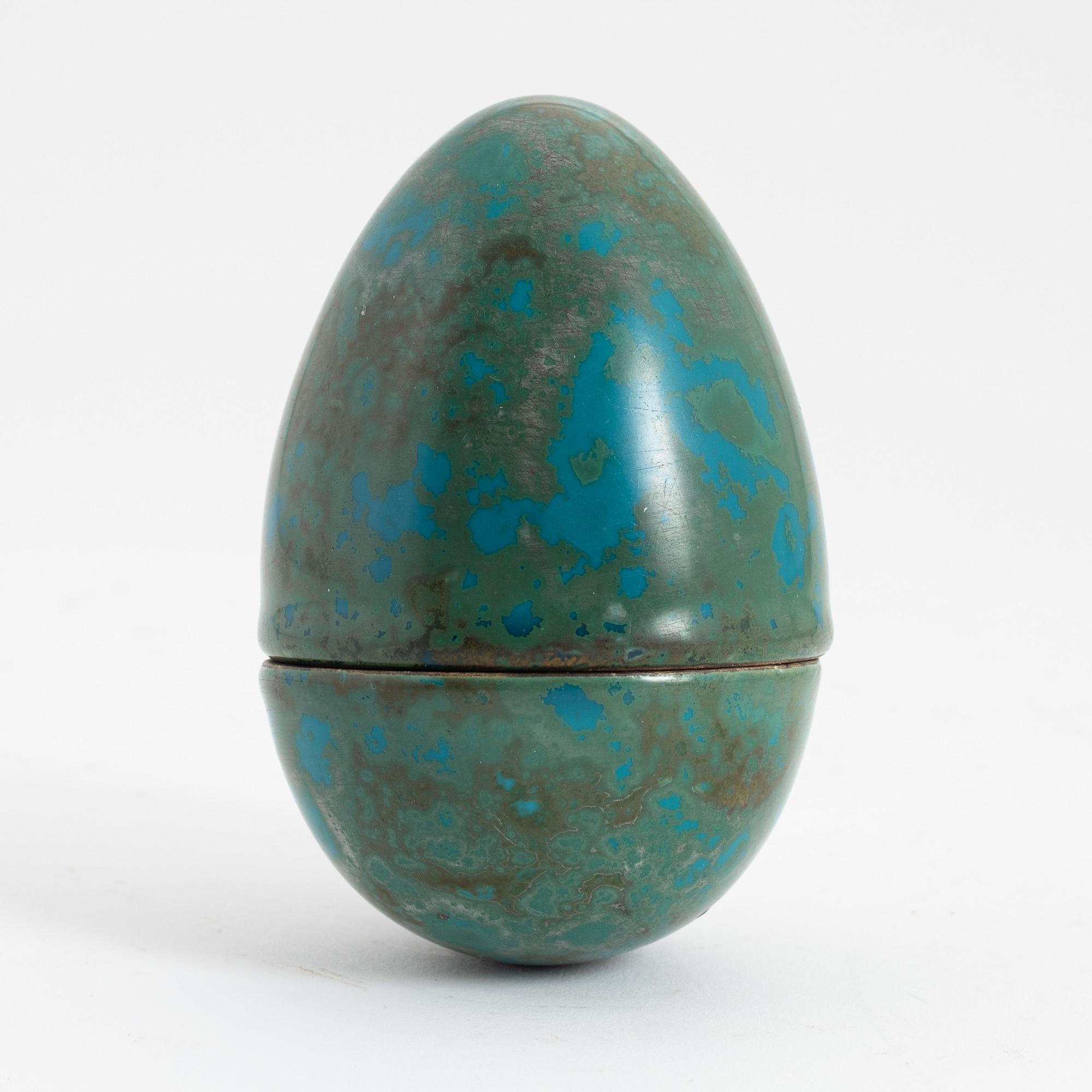 Hans Hedberg, a faience sculpture of an egg, Biot, France.