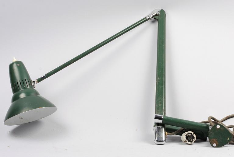 SKRIVBORDSLAMPA, metall, ASEA, 1940-tal.