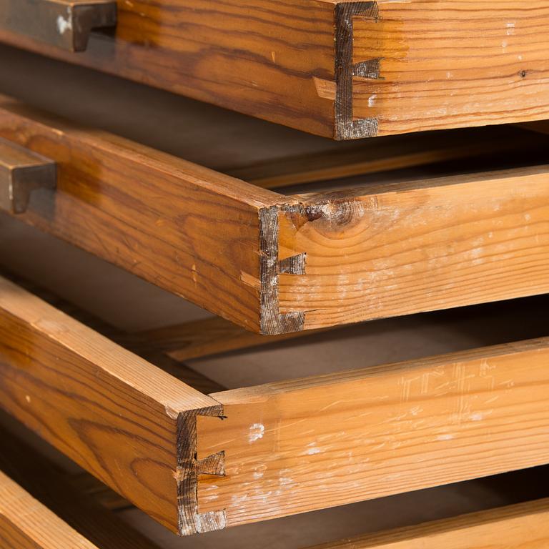 A 20th-century file cabinet.