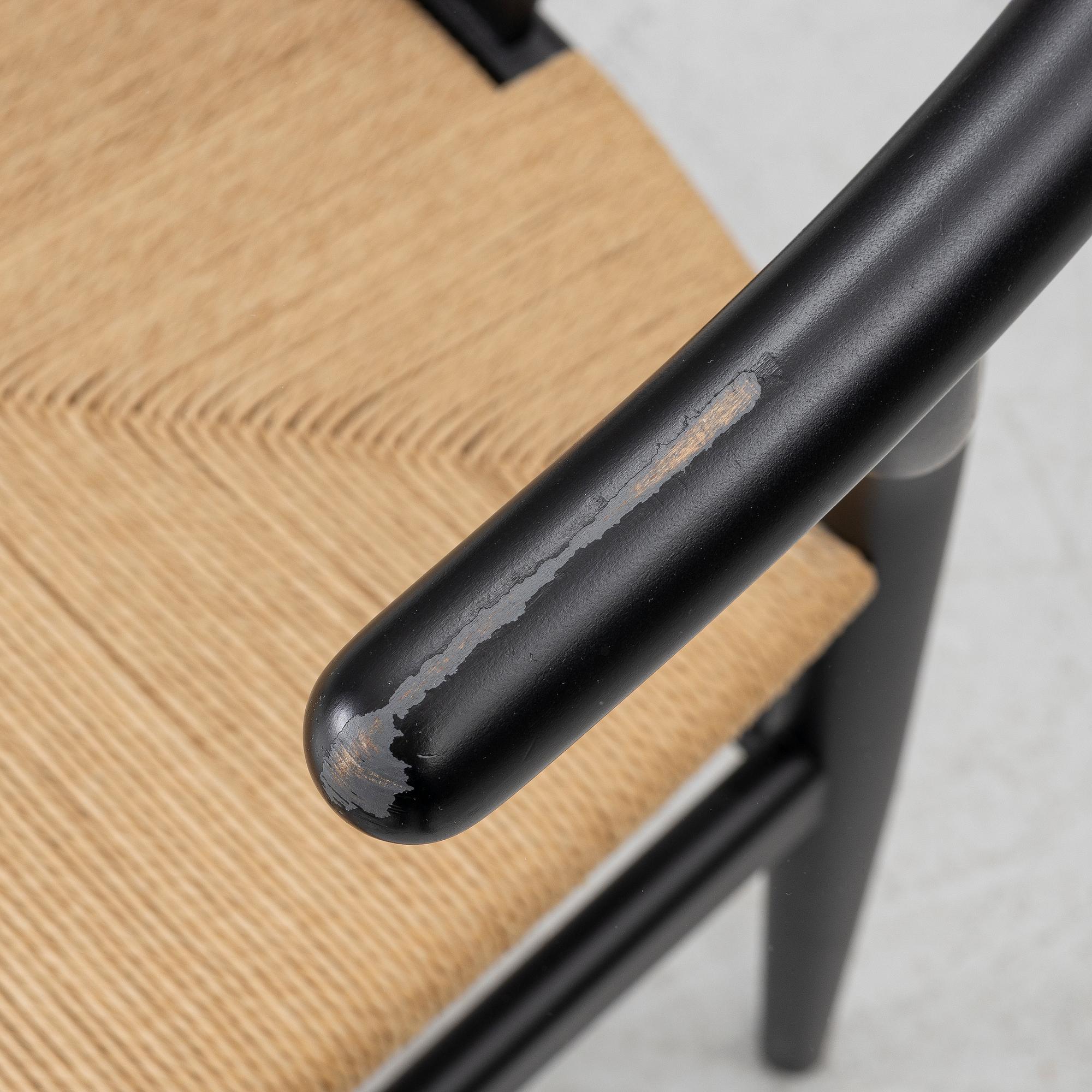 Hans J. Wegner, a model CH-24/'Wishbone' chair, Carl Hansen, Denmark, 21st century.