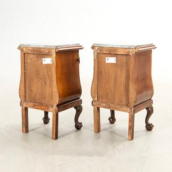 Nightstands, a pair, first half of the 20th century.
