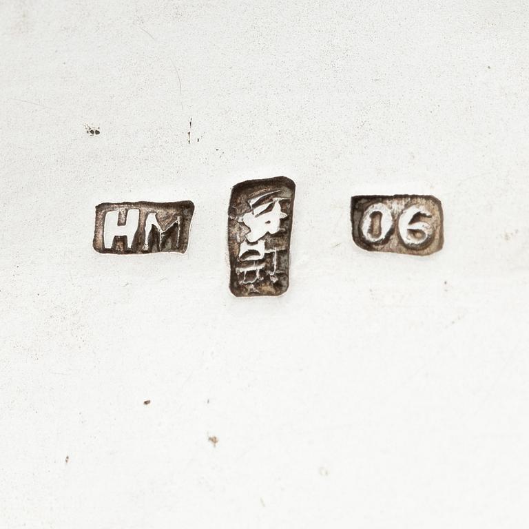 Teservis, fem delar, silver. Wang Hing & Co, Hong Kong & Canton.