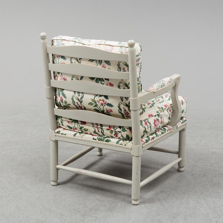 A Gustavian style armchairs, late 20th century.