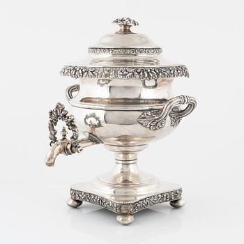 Samovar, silver plated, circa 1900.