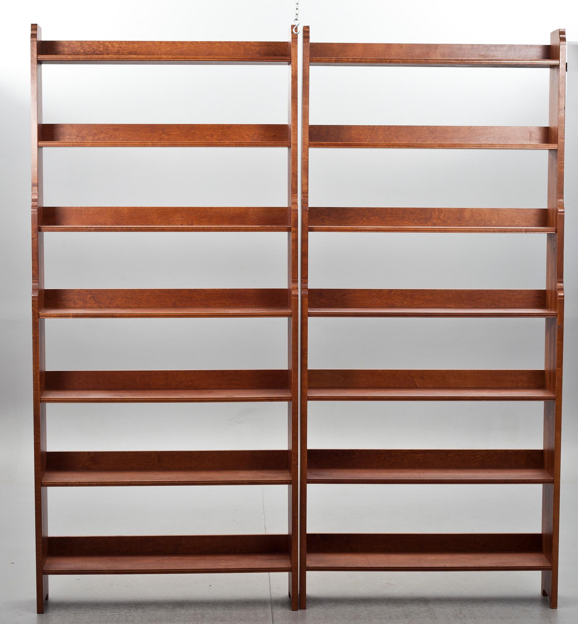 BOKHYLLOR, ett par, "Ekolsund" ur IKEAs 1700-talsserie, 1990-tal.
