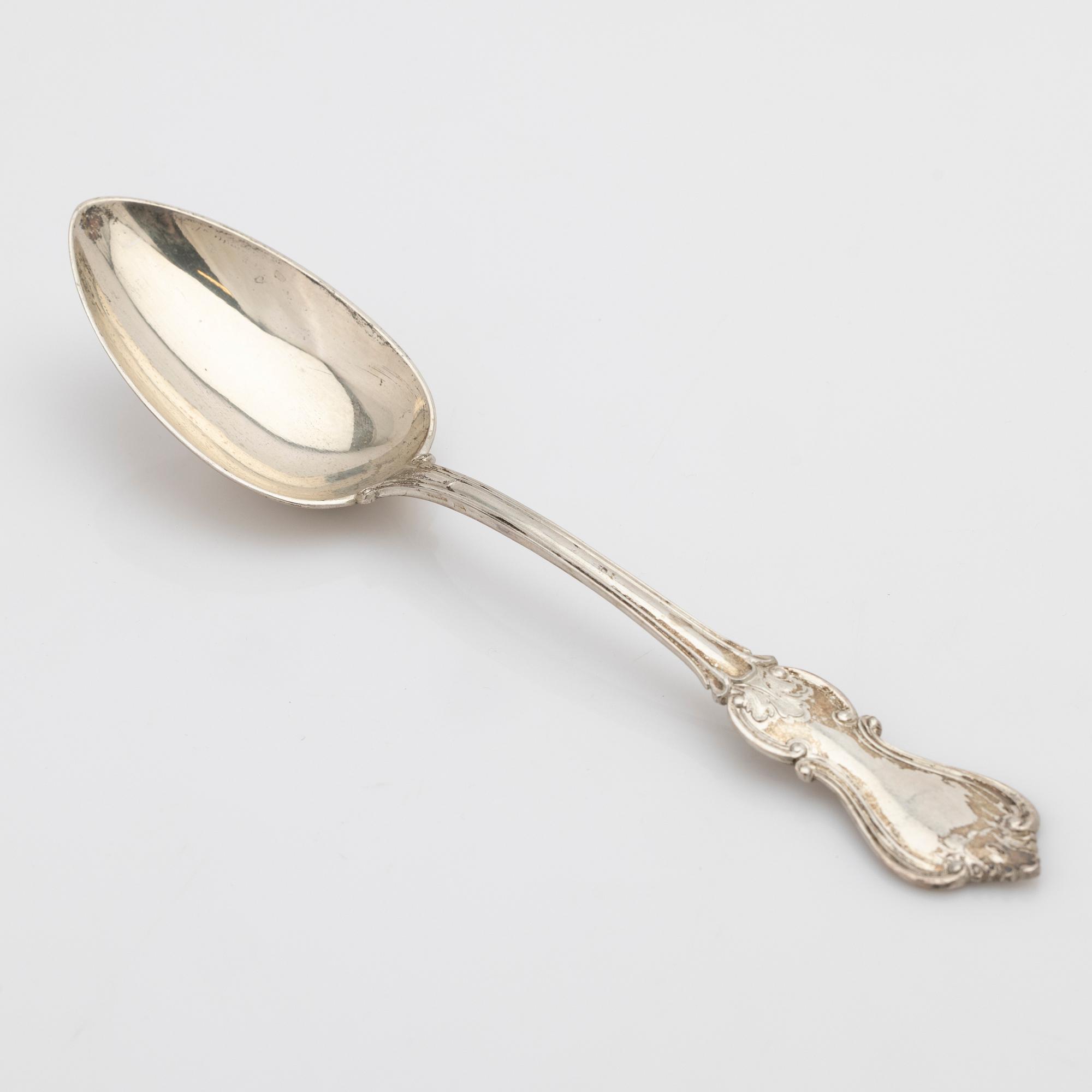 Tablespoons, 12, silver, “Olga”, Ludvig Axelson, Stockholm, 1900–1910.