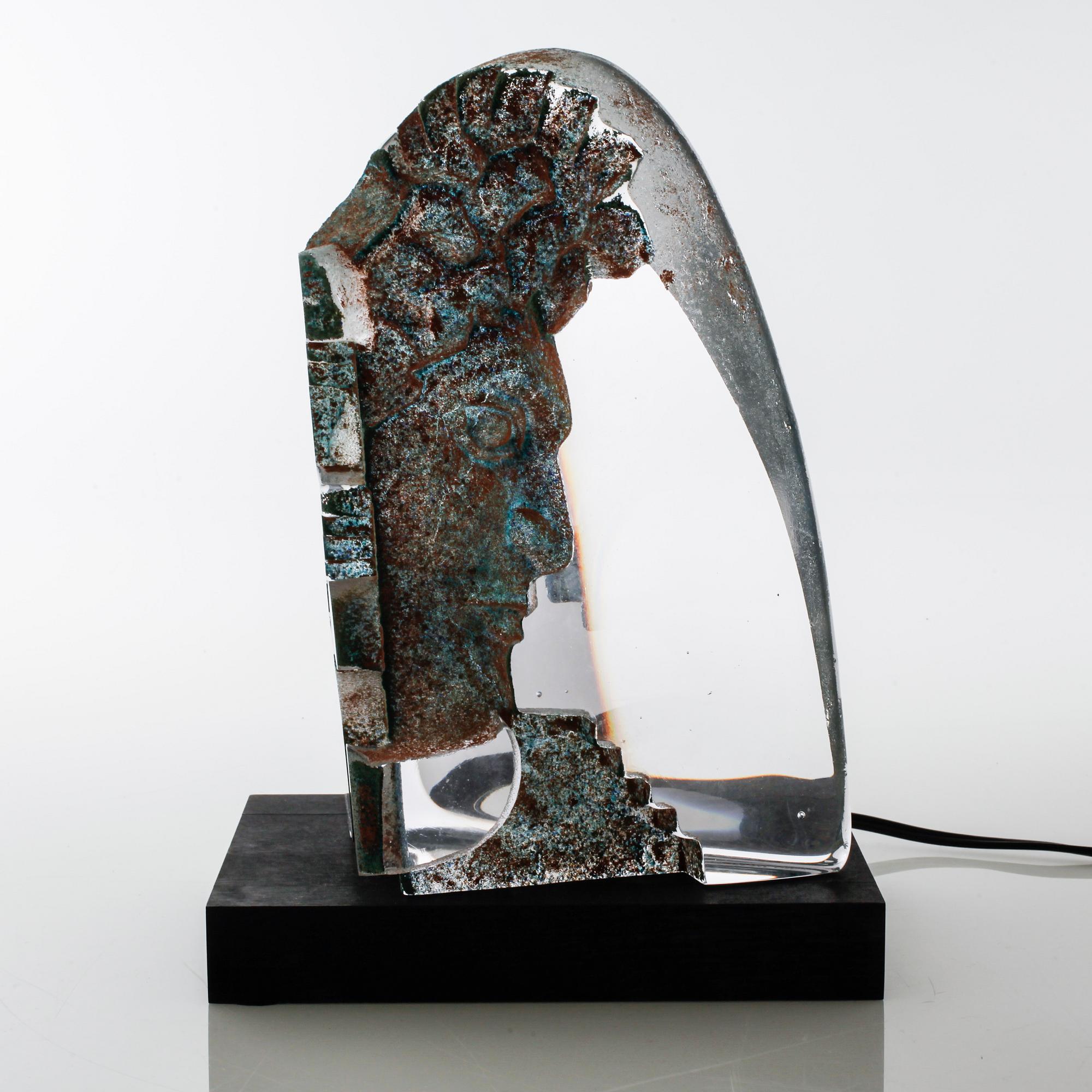 ANDERS SOLFORS, skulptur, glas, "Djoser", unikat, signerad samt daterad 2006.